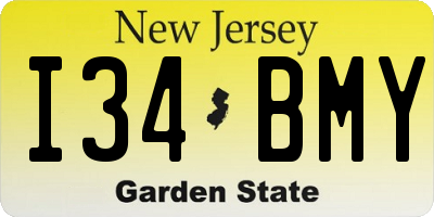 NJ license plate I34BMY