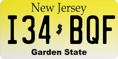 NJ license plate I34BQF