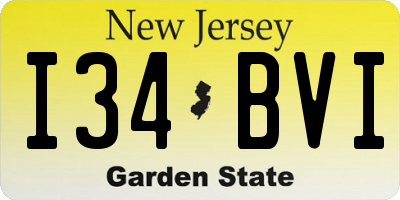 NJ license plate I34BVI