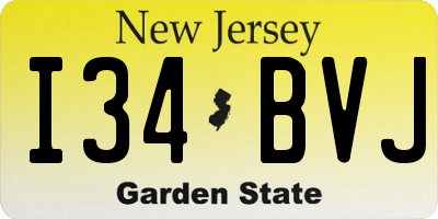 NJ license plate I34BVJ