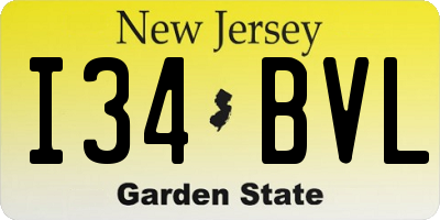 NJ license plate I34BVL