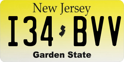 NJ license plate I34BVV