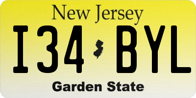 NJ license plate I34BYL