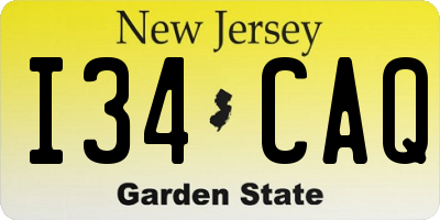 NJ license plate I34CAQ