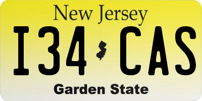 NJ license plate I34CAS