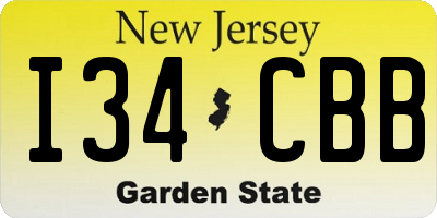 NJ license plate I34CBB
