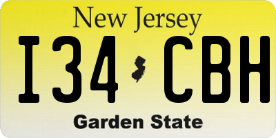 NJ license plate I34CBH