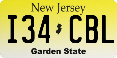 NJ license plate I34CBL