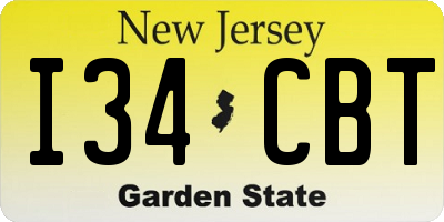 NJ license plate I34CBT