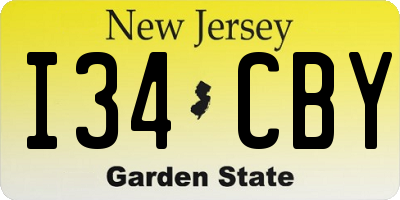 NJ license plate I34CBY