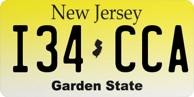 NJ license plate I34CCA