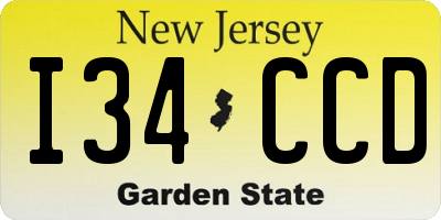 NJ license plate I34CCD