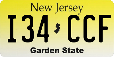 NJ license plate I34CCF