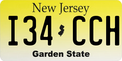 NJ license plate I34CCH