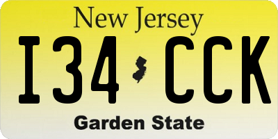 NJ license plate I34CCK