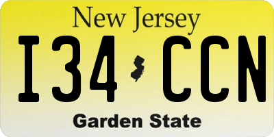 NJ license plate I34CCN