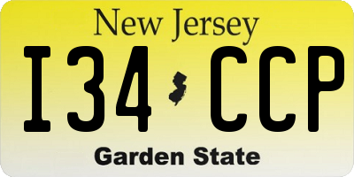 NJ license plate I34CCP