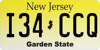 NJ license plate I34CCQ
