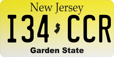 NJ license plate I34CCR