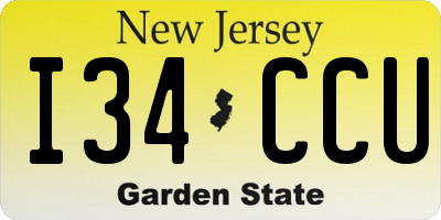 NJ license plate I34CCU
