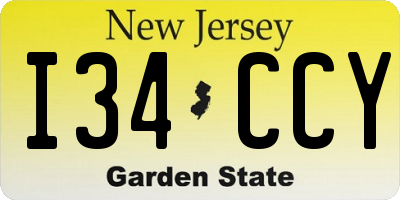 NJ license plate I34CCY