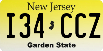 NJ license plate I34CCZ