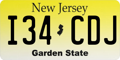 NJ license plate I34CDJ