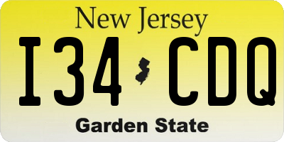 NJ license plate I34CDQ