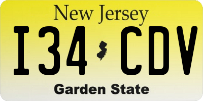 NJ license plate I34CDV