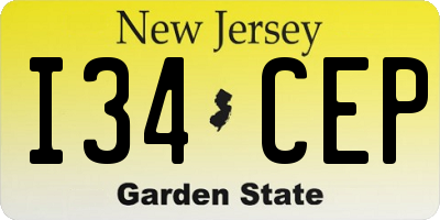 NJ license plate I34CEP