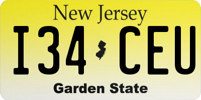 NJ license plate I34CEU