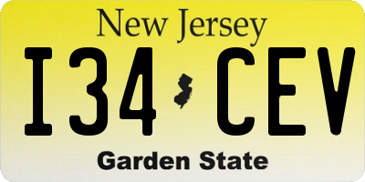 NJ license plate I34CEV