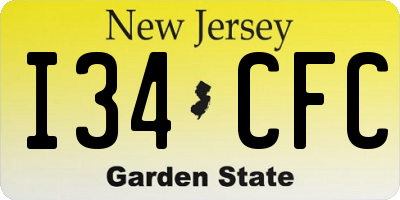 NJ license plate I34CFC