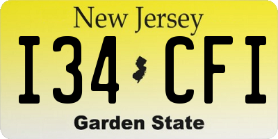 NJ license plate I34CFI