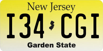 NJ license plate I34CGI