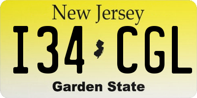 NJ license plate I34CGL