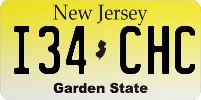 NJ license plate I34CHC