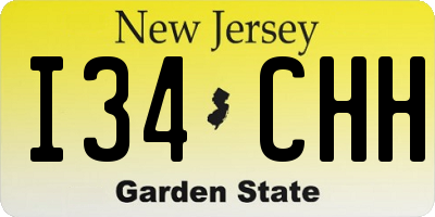 NJ license plate I34CHH
