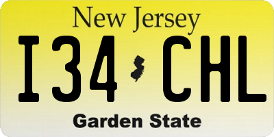 NJ license plate I34CHL