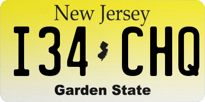 NJ license plate I34CHQ