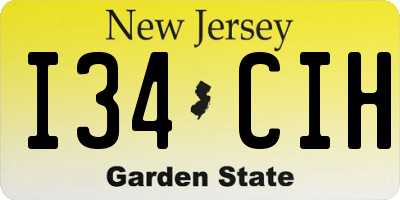 NJ license plate I34CIH