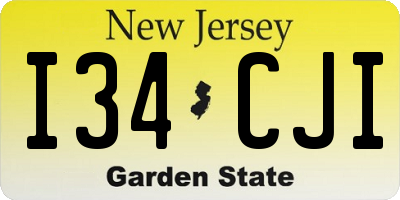 NJ license plate I34CJI