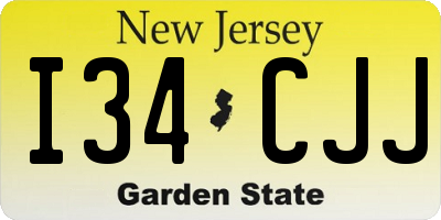 NJ license plate I34CJJ