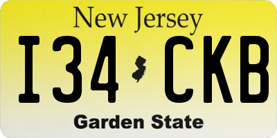 NJ license plate I34CKB