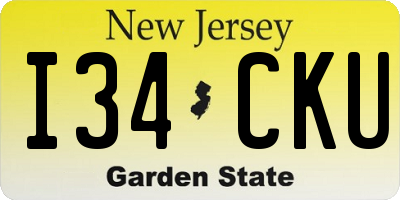 NJ license plate I34CKU