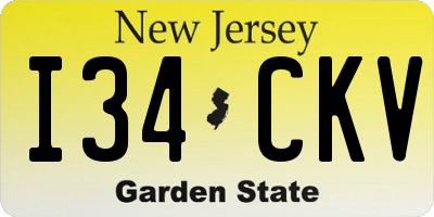 NJ license plate I34CKV