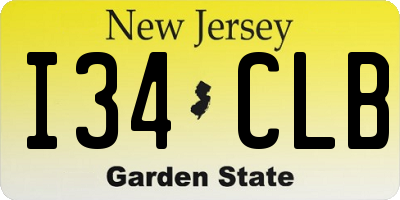NJ license plate I34CLB