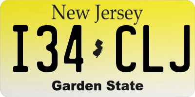 NJ license plate I34CLJ