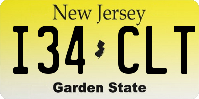 NJ license plate I34CLT