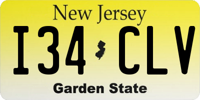 NJ license plate I34CLV